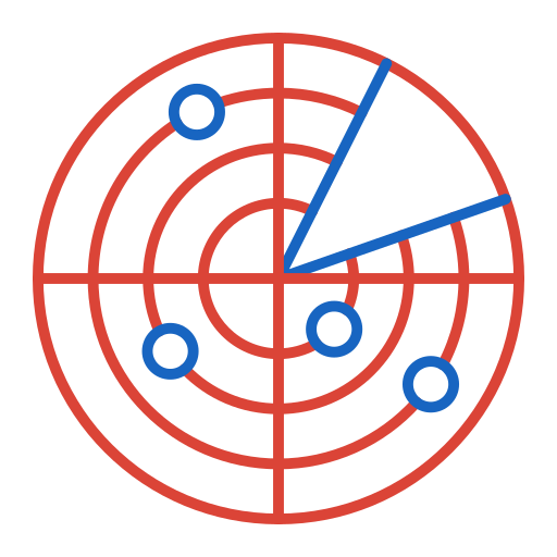 radar Generic color outline ikona