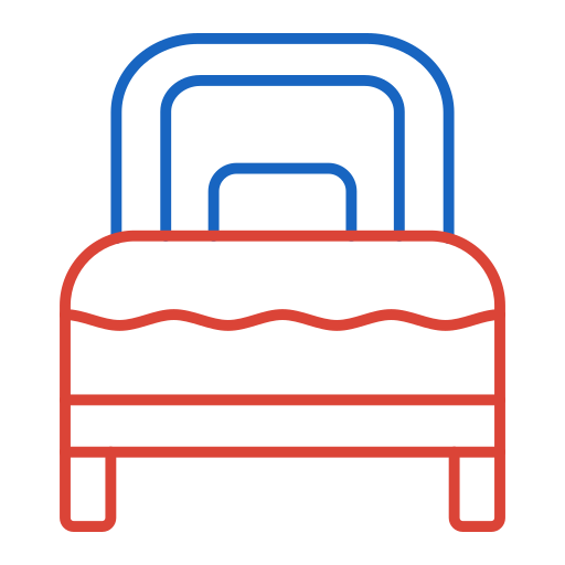 싱글 침대 Generic color outline icon
