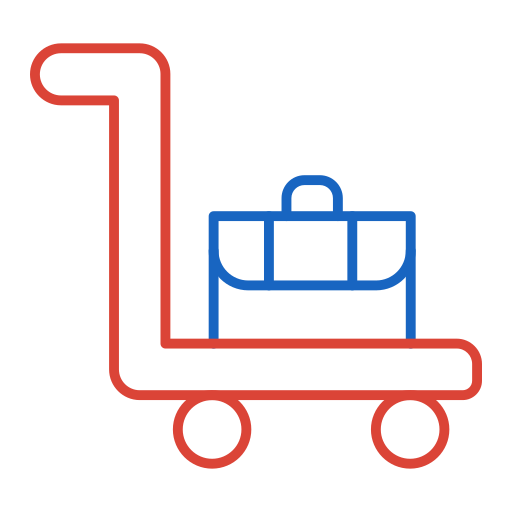 Luggage cart Generic color outline icon