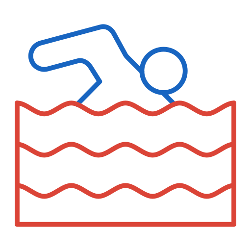 zwemmen Generic color outline icoon