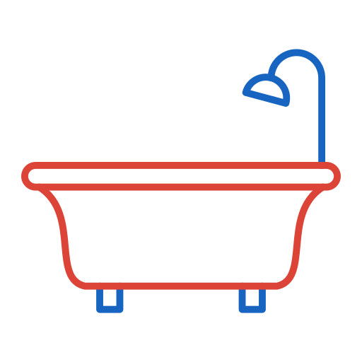 vasca da bagno Generic color outline icona
