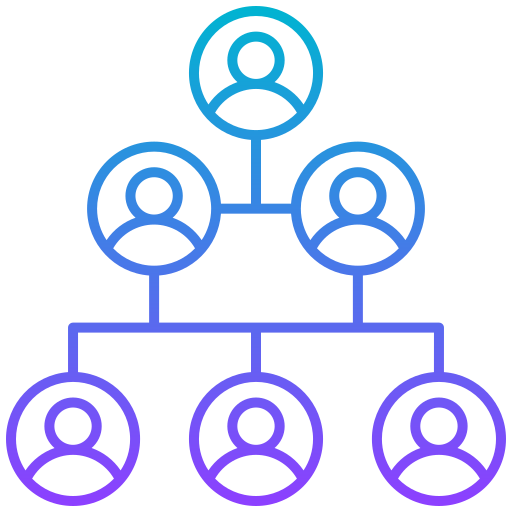 Organization structure Generic gradient outline icon
