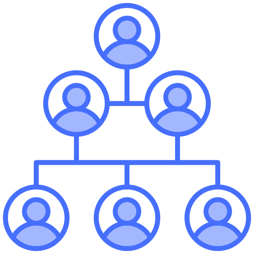 Organization structure Generic color lineal-color icon