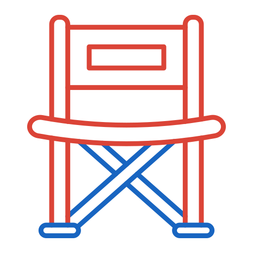 krzesło kempingowe Generic color outline ikona