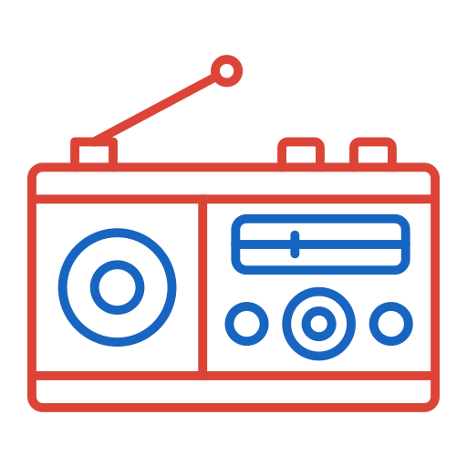 라디오 Generic color outline icon