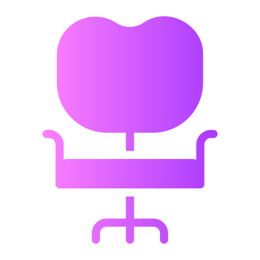 silla de escritorio Generic gradient fill icono