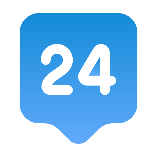 24-godzinne wsparcie Generic gradient fill ikona