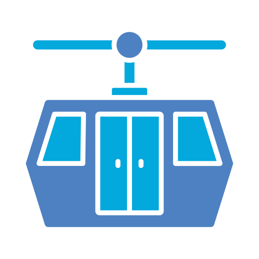 teleférico Generic color fill icono