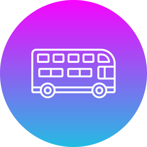 autobús de dos pisos Generic gradient fill icono