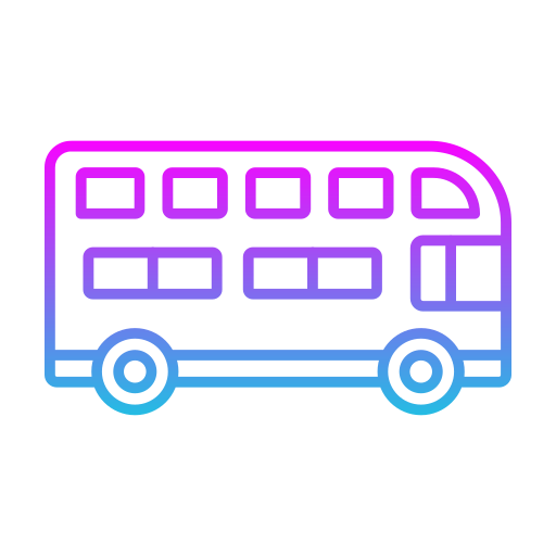 Двухэтажный автобус Generic gradient outline иконка
