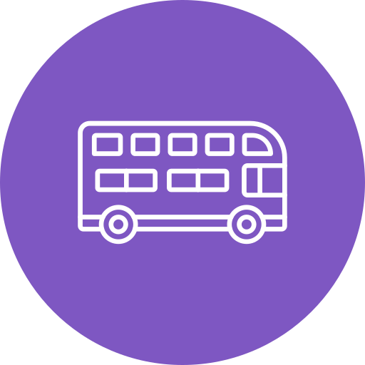 dwupoziomowy autobus Generic color fill ikona