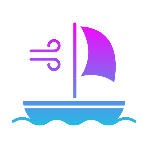 Парусная лодка Generic gradient fill иконка