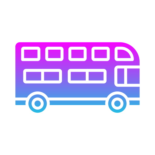 dwupoziomowy autobus Generic gradient fill ikona