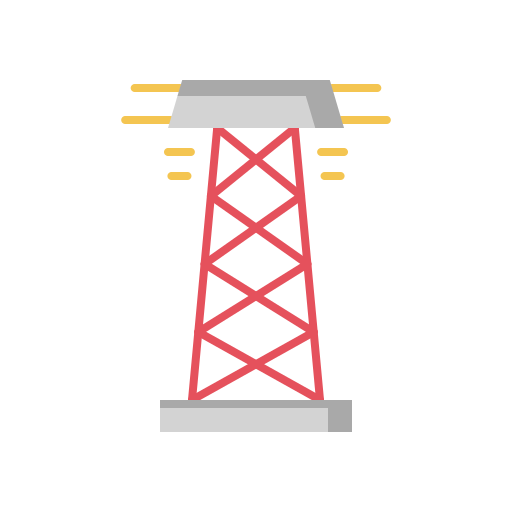 torre elettrica Generic color fill icona