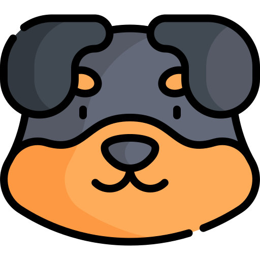 rottweiler Kawaii Lineal color icon