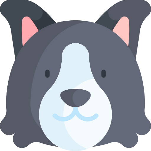 Border collie Kawaii Flat icon