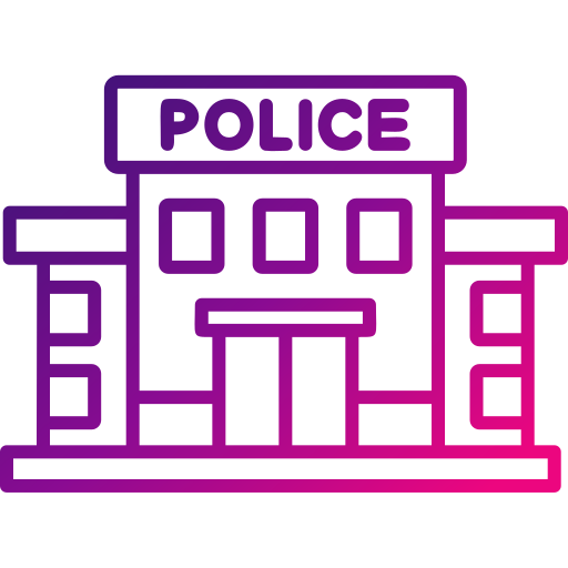 estación de policía Generic gradient outline icono
