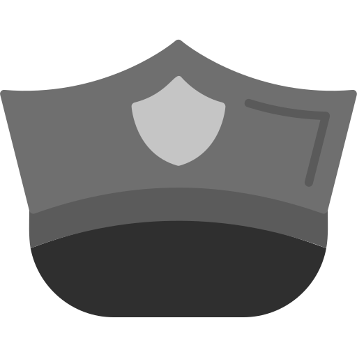 Полицейская кепка Generic color fill иконка