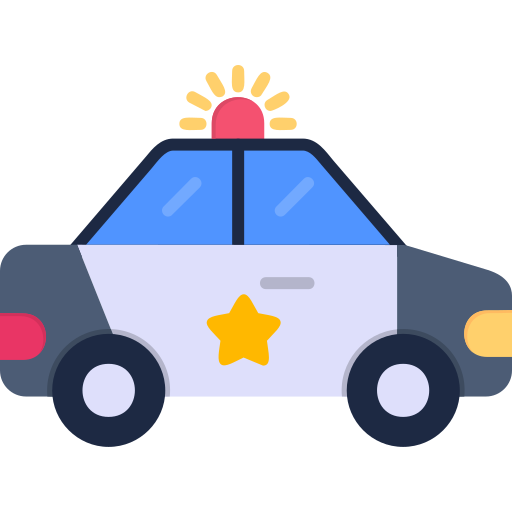 voiture de police Generic color fill Icône