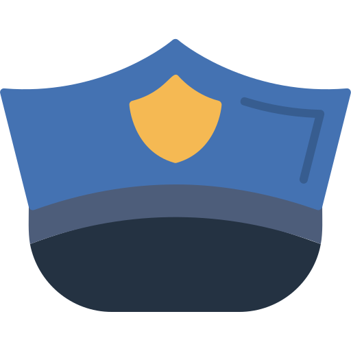 czapka policyjna Generic color fill ikona