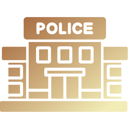 stazione di polizia Generic gradient fill icona