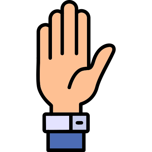 mani in alto Generic color lineal-color icona