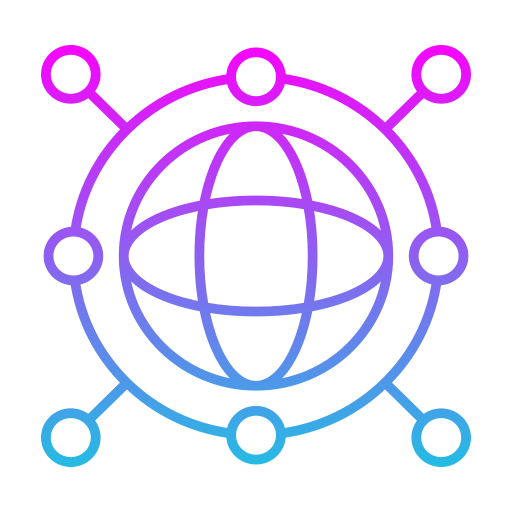 globaal netwerk Generic gradient outline icoon