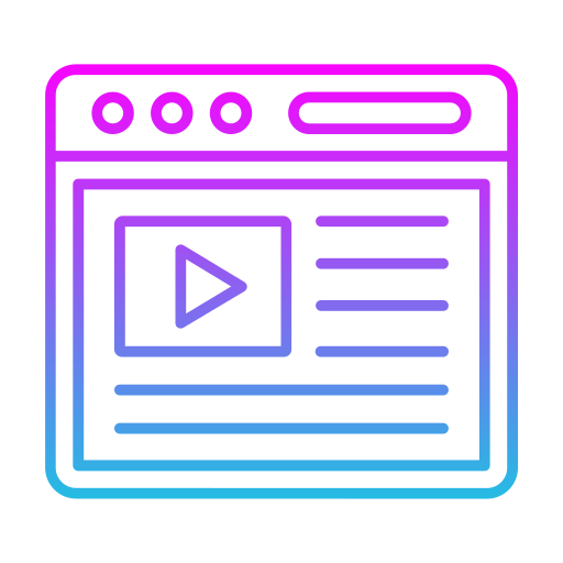 contenido de vídeo Generic gradient outline icono