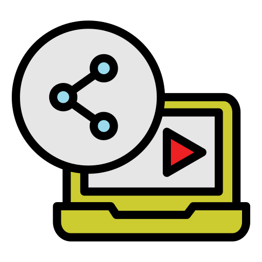 Video sharing Generic color lineal-color icon