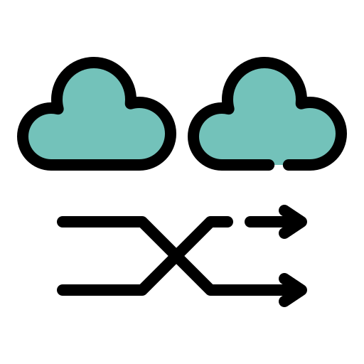 nube Generic color lineal-color icono