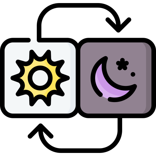 día y noche Special Lineal color icono