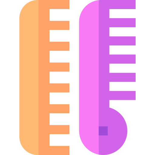 Comb Basic Straight Flat icon