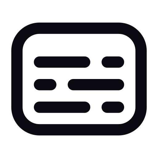 字幕 Generic black outline icon