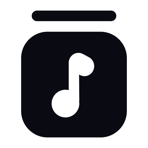 Музыкальная библиотека Generic black fill иконка