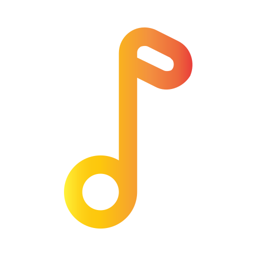 nota musicale Generic gradient outline icona