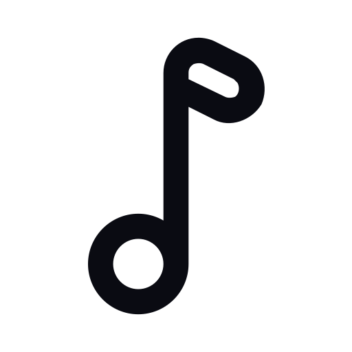 nota musicale Generic black outline icona