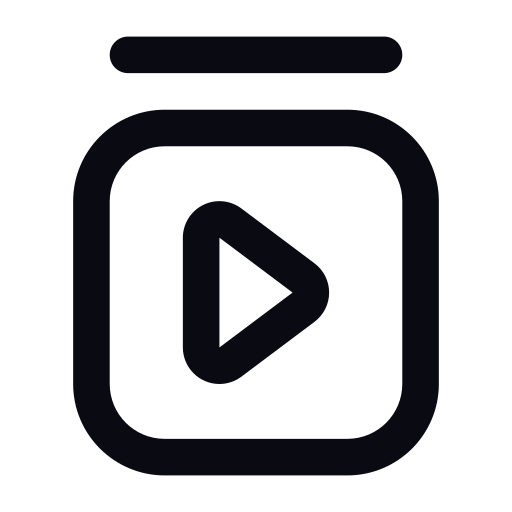 Video library Generic black outline icon