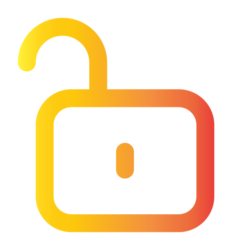 Unlock Generic gradient outline icon