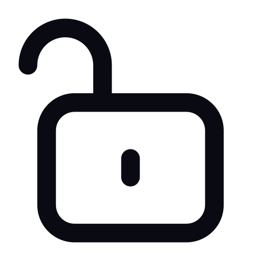 Unlock Generic black outline icon