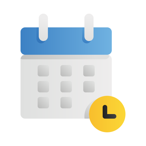 kalender datum Generic gradient fill icoon