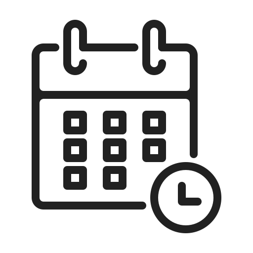 data kalendarza Generic black outline ikona