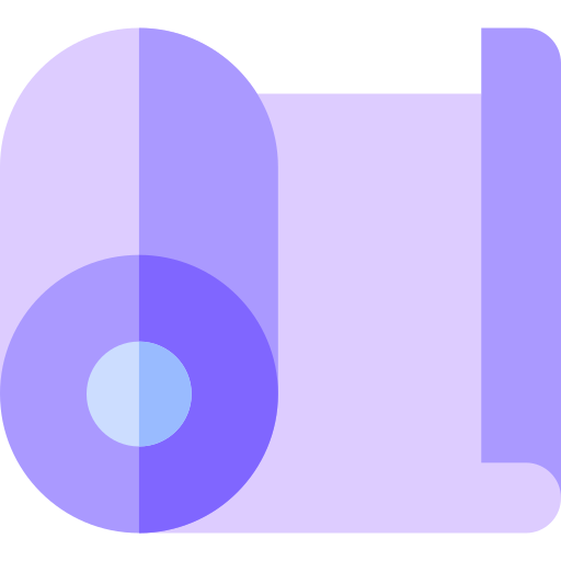 papieren rol Basic Straight Flat icoon