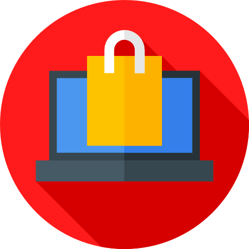 Online shopping Flat Circular Flat icon