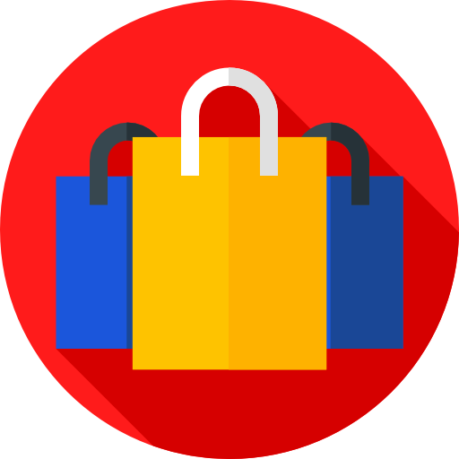 Shopping bags Flat Circular Flat icon