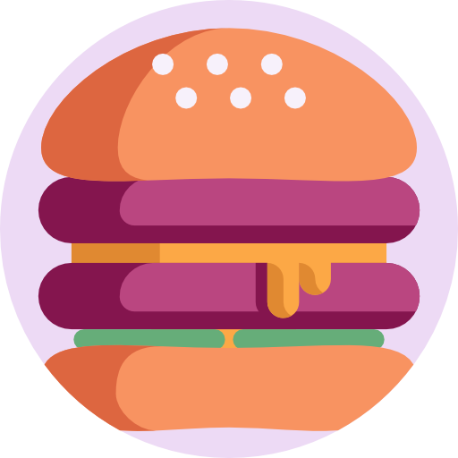 burger Detailed Flat Circular Flat Icône