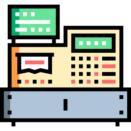 Cash register Detailed Straight Lineal color icon