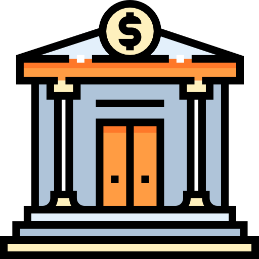 bank Detailed Straight Lineal color ikona