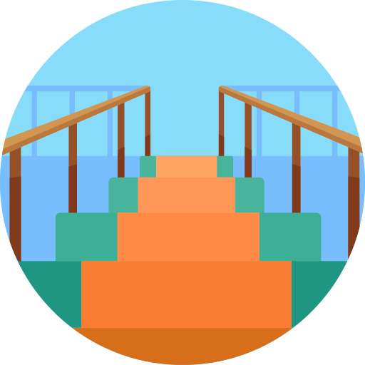 Stairs Detailed Flat Circular Flat icon