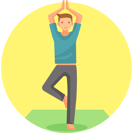 yoga Detailed Flat Circular Flat icoon