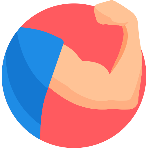 근육 Detailed Flat Circular Flat icon